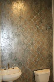 How to paint a sink, a diy bathroom project your budget will love! Activated Tissue Using Mm Copper Blue Verdigris Then Used Platinum Warm Silver With Stencil Done In Teal Stencil Furniture Faux Walls Stencils Wall