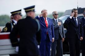 Trump attends return of US soldiers killed in Iran war