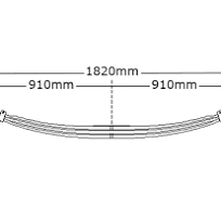 Scania Suspension Parabolic Spring, Front 1300566 1377670 1767544 2137285  107434