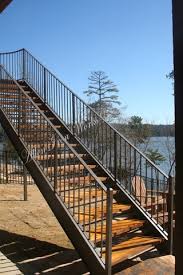 Exterior stairs are a stunning, inviting visual element that enhances a commercial or residential property. Steel Stairs Birmingham Al Allen Iron Works