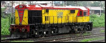 Brilliantly Painted In Red And Yellow Wdg3a Rihand Of Ntpc Indian Railways Diesel Locomotive Locomotive
