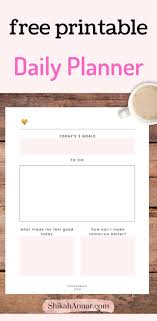 Free Printable Daily Planner To Help You Get Organized And Be Intentional Shikah Anuar Daily Planner Daily Planner Printables Free Daily Planner Printable