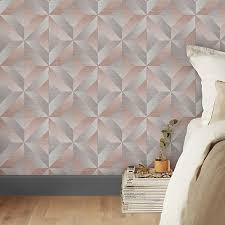 Papier peint rose et blanc blossom tenue de ville. Papier Peint Goodhome Megmics Rose Et Gris Castorama