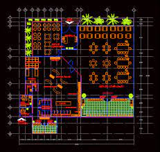 Kitchen taps, range hoods, cooktops, kitchen sinks, refrigerators, microwave ovens and other blocks. Industrial Kitchen Restaurant Type In Autocad Cad 667 06 Kb Bibliocad
