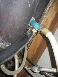 When the dishwasher is running, it drains through the overflow valve at the sink rather than through the garbage disposer. Info On Hose From Dishwasher Overflow Valve To Garbage Disposal Doityourself Com Community Forums