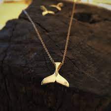 14k Gold Whale Tail Diamond Necklace Gold Necklace Hawaiian Etsy Gold Whale Whale Tail Necklace Hawaiian Necklace