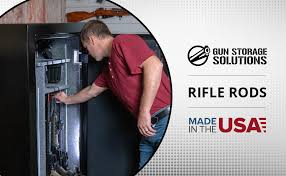 The latch is hidden behind the top edge of the door, in the small space between door and wall. Amazon Com Gun Storage Solutions Rifle Rods Starter Kit With Shelf Liner Gun Organizer System Store More Guns Easy Access For Safety With Nylon Woven Loop Fabric Sports Outdoors