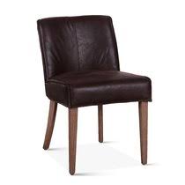 Leather upholstered button tufted wooden side chair, set of two,brown add elegance to your traditionally styled dining room with this set of two dining side arm chair. Genuine Leather Kitchen Dining Chairs You Ll Love In 2021 Wayfair