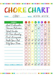 Free Printable Chore Chart For Kids And Adults Too A
