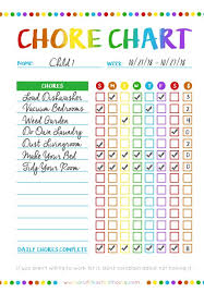 free printable chore chart for kids and adults too a