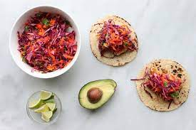 These paleo fish tacos will satisfy any hankering for this famous baja dish. Easy Fish Tacos With Red Cabbage Carrot Slaw Ate