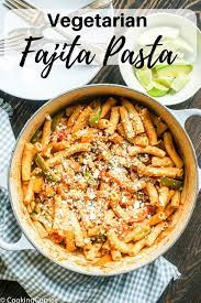 A Fun Twist To Your Regular Pasta With Tomato Sauce This Vegetarian Fajita Pasta Is Chock Ful Vegetarian Recipes Dinner Vegetarian Recipes Fajita Pasta Recipe