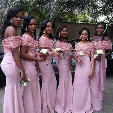 Pink Lace African Bridesmaid Dresses Off The Shoulder Cheap Long Satin 2017 Wedding African Bridesmaid Dresses Pink Bridesmaid Dresses Cheap Bridesmaid Dresses