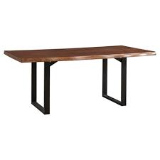Rustic counter height table legs. Hartwell Rustic Live Edge Wood And Metal Dining Table Brown Inspire Q Target