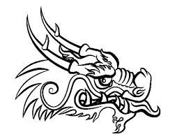 The above drawing is the beautiful work of ruth thompson. Drawing Simple Chinese Dragon Head Drawing