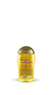 Oil treatments are amazing for hair growth and this one is especially good because it's made with argan oil. Biotin And Collagen Oil Hair Thickening Treatment Ogx