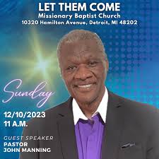 Morning Speaker: Rev. John Manning, 12/10/2023