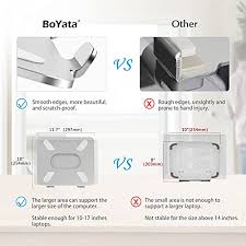 It's heavy duty and extremely stable on the desk so you can be at ease when you put your laptop on the boyata stand. Boyata Laptop Stand Adjustable Ergonomic Laptop Holder Aluminium Alloy Notebook Stand Compatible For Macbook Pro Air Dell Xps Lenovo Samsung Laptops Up To 17 Inches Silver Pricepulse