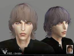 Wings Male On0204 Hair For The Sims 4 Sims 4 Hair Male Sims Hair Mens Hairstyles