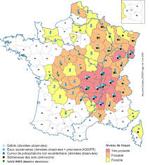 Si voulu, un autocollant montre le numéro d'un département. Carte Ou Se Trouvent Les 53 Departements Francais Menaces De Secheresse Cet Ete