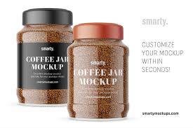 Glass Coffee Jar Mockup Coffee Jars Coffee Packaging Jar