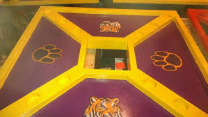 Crawfish Table Lsu Saints Harley Davidson Mardi Gras Fleur De Lis Beer Table Backyard Entertaining Vinyl Projects