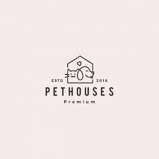 Dog Cat Pet House Shop Logo Premium Vector Pet Shop Logo Pet Logo Design Shop Logo