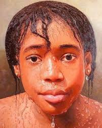 Drawn by my very talented brother in law Tobias Rix Butama. I nicknamed the  lady "African Monalisa"