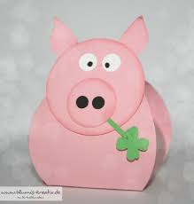 Glucksschwein Zum Neuen Jahr Lucky Pig Basteln Neujahr Basteln Silvester Glucksschweinchen Basteln