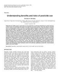 Traditionally used for insect and mite control, but many are no longer used due to their ability to remain in the environment for a long time. Pdf Understanding Benefits And Risks Of Pesticide Use