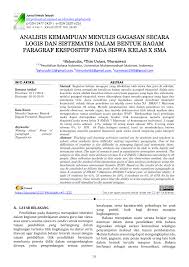 We did not find results for: Pdf Analisis Kemampuan Menulis Gagasan Secara Logis Dan Sistematis Dalam Bentuk Ragam Paragraf Ekspositif Pada Siswa Kelas X Sma
