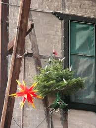 Dateiweihnachtsstern Und Baum An Fachwerkscheunejpg