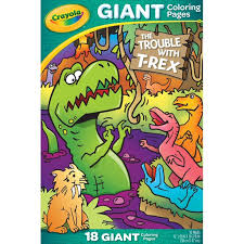 Table top easel art case for kids $ 24.99. Crayola Giant Coloring Trouble With T Rex Beginner Child 18 Pages Walmart Com Walmart Com