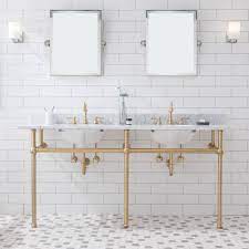 Best washing machine stands reviews in india 2021. Water Creation Eb72a 0600 Embassy 72 Inch Wide Double Wash Stand Only Satin Brass
