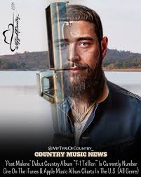 SMASHED IT! 💥 @postmalone Debut Country Album “F-1 Trillion” Is Currently  Number One On The iTunes & Apple Music Album Charts In The U.S (All Genre)  #postmalone #countrymusic #itunes