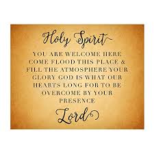 Amazon Com Holy Spirit You Are Welcome Here Song Lyrics Wall Art 14 X 11 Christian Worship Music Print Ready To Frame Inspirational Home Office Studio Dorm Decor Perfect Farmhouse Welcome Sign Great Gift Handmade Products