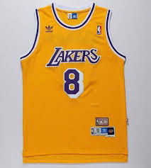 Kobe's jerseys are taking their rightful home next to the greatest lakers of all time, said lakers chief executive jeanie buss. Men 8 Kobe Bryant Jersey Yellow Los Angeles Lakers Swingman Jersey Basketball Jersey Outfit Los Angeles Lakers Kobe Bryant