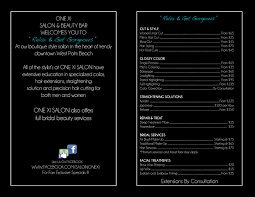 Opening and closing times for stores the map and information below will help you find the closest smartstyle family hair salons near you. One Xl Salon Menu One Xi Salon West Palm Beach Florida