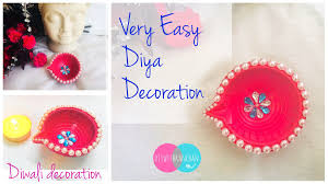 Very Easy Unique Diya Decoration At Home Decoration For Diwali Diya Decoration Diya Diwali Diwali Diya Decoration Diwali Decorations Diwali Diya