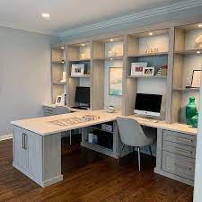 These clever home office ideas prove you don't have to give up your workspace just because you live in a small space. 5 Key Features To Upgrade Your Home Office Cozy Home Office Shared Home Offices Home Office Design