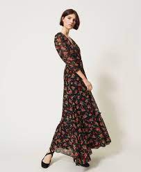 Maybe you would like to learn more about one of these? Slip Dress With Flower And Ladybug Print Woman Black Twinset Milano