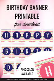 Greeting birthday party lettering with celebration hand drawn elements, decorative invitation card set. Birthday Banner Printable Free Download Ideas For The Home