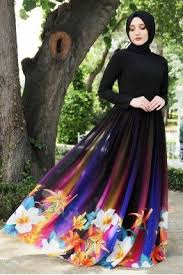 Cicekli Gokkusagi Tesettur Elbise Victorian Elbiseler Elbise Elbiseler