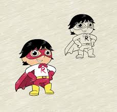 Superhero kids ryan emma and kate save valentine from the heart monster with ryan toysreview! Red Titan Ryans World Svg Dxf Eps Png Cricut Clipart Svgpandashop On Artfire