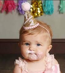 1/2 Birthday Mini Glittery Party Hat