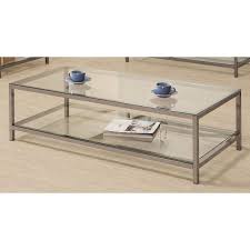 Get 5% in rewards with club o! Black Nickel Coffee Table W Shelf By Coaster Furniture Furniturepick