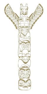 Digital Illustration Of North American Tribal Totem Pole Depicting Animals And Mythical Beings Digital Art Totem Pole Totem Pole Tattoo Totem Pole Drawing