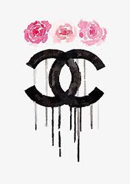 شانيل رسمت باليد ألوان مائية الزهورpng صورة Chanel Wallpapers Coco Chanel Wallpaper Chanel Art