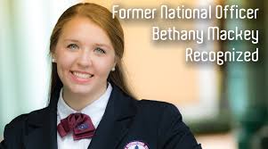Former National Officer Bethany Mackey Awarded NICHD Media-Smart Youth Teen  Leaders Award