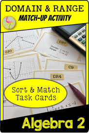 Domain And Range Match Up Activity Task Card Activities Math Task Cards Algebra